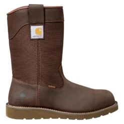 Men's Carhartt 10" Wellington Wedge Steel Toe Waterproof Boots -Carhartt Work Gear Sales Store 0 1001 carhartt 10 wellington wedge steel toe waterproof boots dark brown nicotine