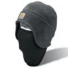 Carhartt - Mens Fleece 2-In-1 Headwear Face Mask - Coal Heather