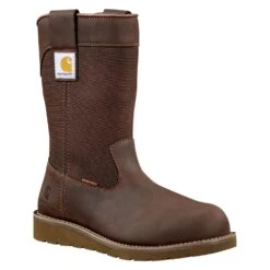 Men's Carhartt 10" Wellington Wedge Steel Toe Waterproof Boots -Carhartt Work Gear Sales Store 1 1001 carhartt 10 wellington wedge steel toe waterproof boots dark brown nicotine