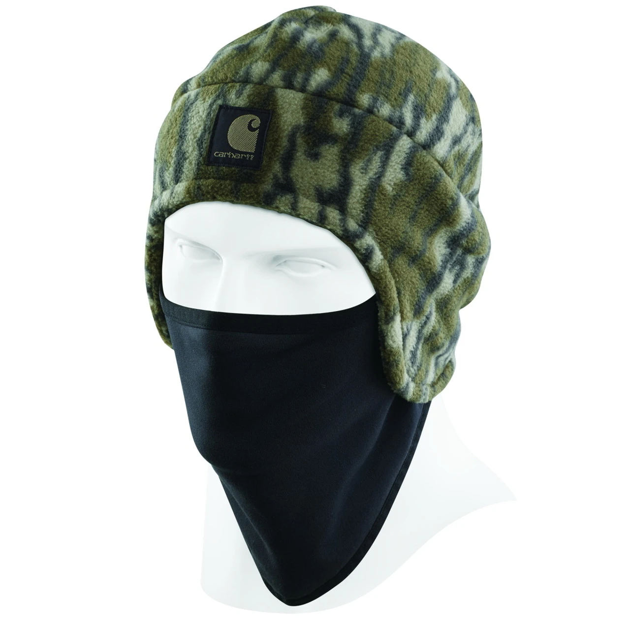 Carhartt Mossy Oak Bottomland Camo Fleece 2-In-1 Hat 1 Carhartt Mossy Oak Bottomland Camo Fleece 2-In-1 Hat