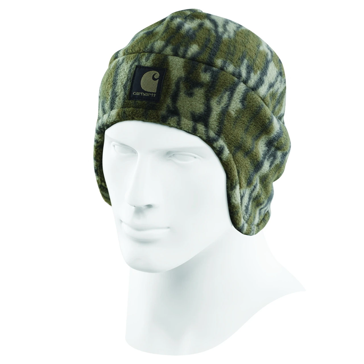 Carhartt Mossy Oak Bottomland Camo Fleece 2-In-1 Hat 2 Carhartt Mossy Oak Bottomland Camo Fleece 2-In-1 Hat - Image 2