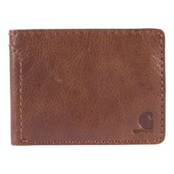 Carhartt Mens Patina Leather Bi-Fold Wallet