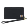 Carhartt Womens Nylon Duck Lay-Flat Clutch Wallet- Black