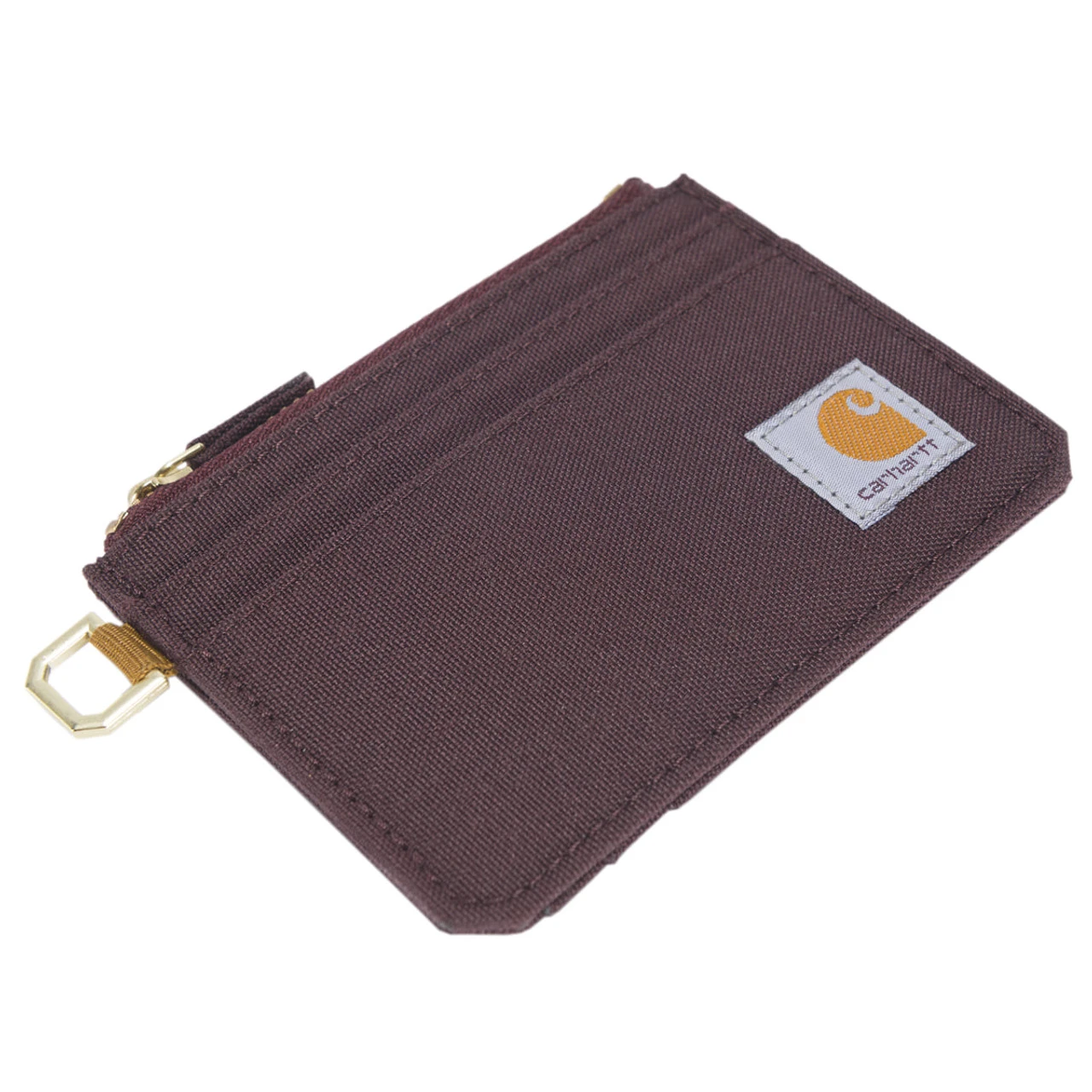Carhartt Womens Nylon Duck Zipper Card Wallet- Wine 5 Carhartt Womens Nylon Duck Zipper Card Wallet- Wine - Image 5