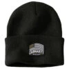 Carhartt Mens Black Knit Flag Patch Beanie