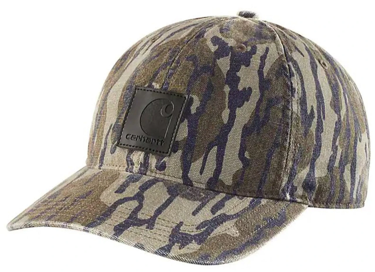 Carhartt Men's Canvas Camo Cap - Mossy Oak Bottomland Camo 1 Carhartt Men's Canvas Camo Cap - Mossy Oak Bottomland Camo