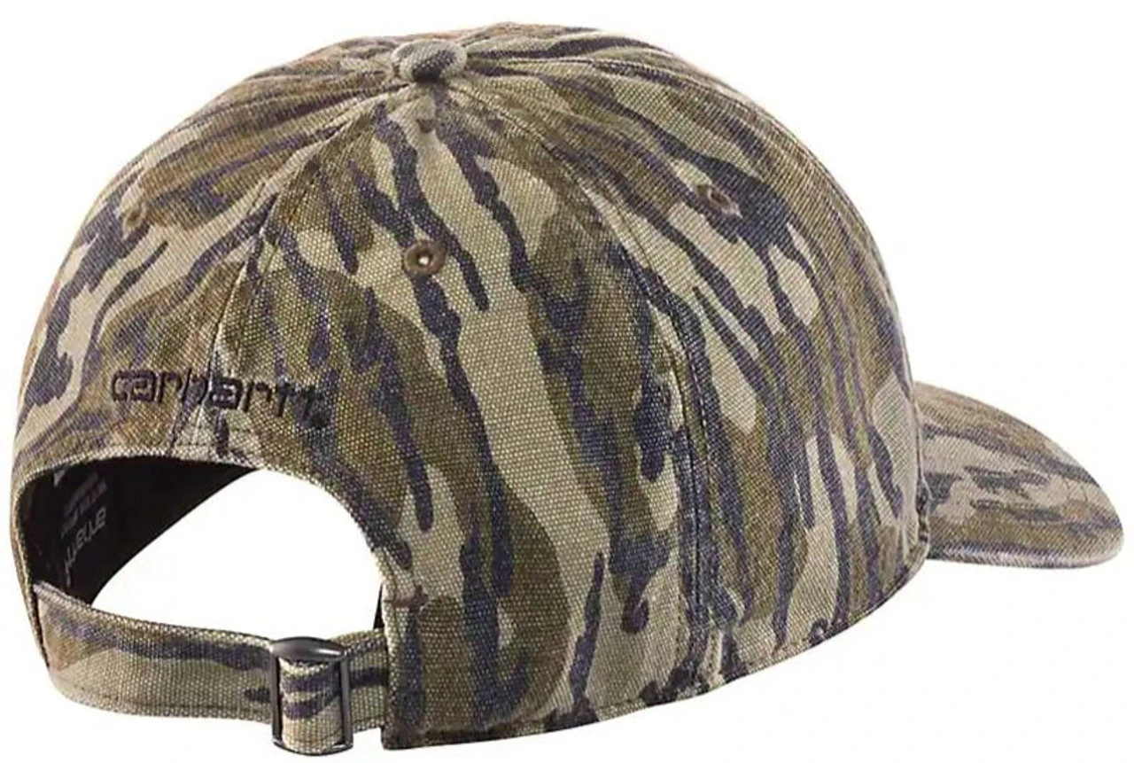 Carhartt Men's Canvas Camo Cap - Mossy Oak Bottomland Camo 2 Carhartt Men's Canvas Camo Cap - Mossy Oak Bottomland Camo - Image 2