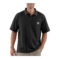 Carhartt - Men's Contractor's Work Blended Pique Polo - Black -Carhartt Work Gear Sales Store P1215390 69035.1630132075