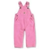 Carhartt - Toddler Girl's Canvas Bib Overalls - Rosebloom