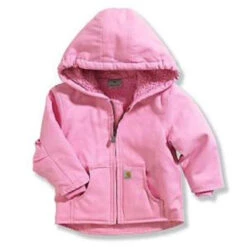Carhartt- Infant Toddler Girls Lined Redwood Jacket- Rosebloom