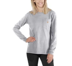 Carhartt - Womens Long Sleeve Cotton T-Shirt -Carhartt Work Gear Sales Store P1973000 03 65109.1633981558
