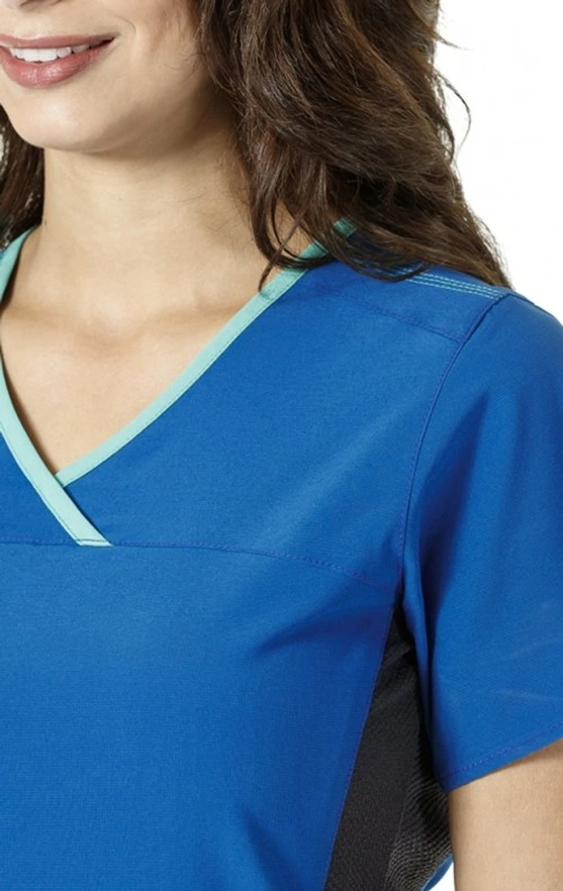 Carhartt Force Womens Y-Neck Knit Panel Top 2 Carhartt Force Womens Y-Neck Knit Panel Top - Image 2