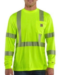 Carhartt - Mens High Visibility Long Sleeve Class 3 T-Shirt