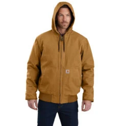 Carhartt Mens Sandstone Quilted Flannel Lined Active Jacket -Carhartt Work Gear Sales Store P2100515 4 56539.1630133145