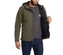 Carhartt Mens Rain Defender Relaxed Fit Midweight Softshell Hooded Jacket -Carhartt Work Gear Sales Store P2356285 03 91784.1676564590