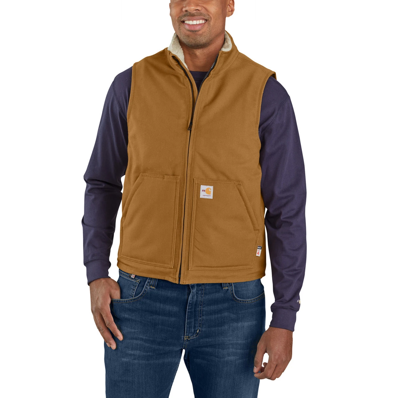Carhartt Mens Flame-Resistant Duck Sherpa Lined Vest 1 Carhartt Mens Flame-Resistant Duck Sherpa Lined Vest