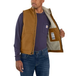 Carhartt Mens Flame-Resistant Duck Sherpa Lined Vest 8 Carhartt Mens Flame-Resistant Duck Sherpa Lined Vest -Carhartt Work Gear Sales Store P2356860 3 11471.1634756363