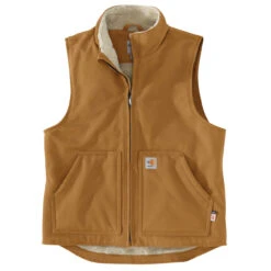 Carhartt Mens Flame-Resistant Duck Sherpa Lined Vest 10 Carhartt Mens Flame-Resistant Duck Sherpa Lined Vest -Carhartt Work Gear Sales Store P2356860 CHBROWN 1 36435.1634756363