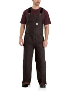 Carhartt Mens Loose Fit Washed Duck Insulated Bib Overall