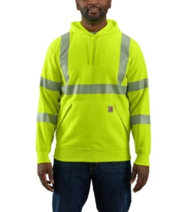 Carhartt Mens High-Visibility Loose Fit Mid-Weight Class 3 Sweatshirt