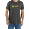 Carhartt Force Mens Relaxed Fit Midweight Short Sleeve Block Logo Graphic T-Shirt