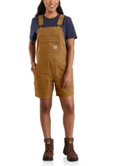 Carhartt Womens Rugged Flex Relaxed Fit Canvas Shortall