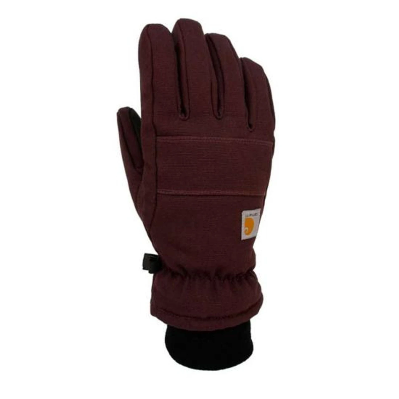 Carhartt Womens Deep Wine Insulated Duck-Synthetic Leather Knit Cuff Glove 1 Carhartt Womens Deep Wine Insulated Duck-Synthetic Leather Knit Cuff Glove