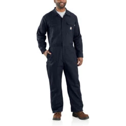 Carhartt Work Gear Sales Store 8 Carhartt Carhartrt Mens Dark Navy Flame-Resistant Loose Fit Twill Coverall