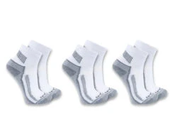 Carhartt Force Mens Midweight Quarter Sock - 3 Pack