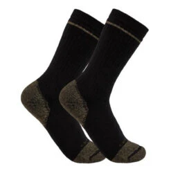 Carhartt Mens Midweight Cotton Blend Steel Toe Boot Sock - 2 Pack