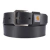 Carhartt Mens Black Leather Saddle Belt
