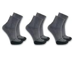 Carhartt Force Mens Midweight Logo Short Crew Sock - 3 Pack