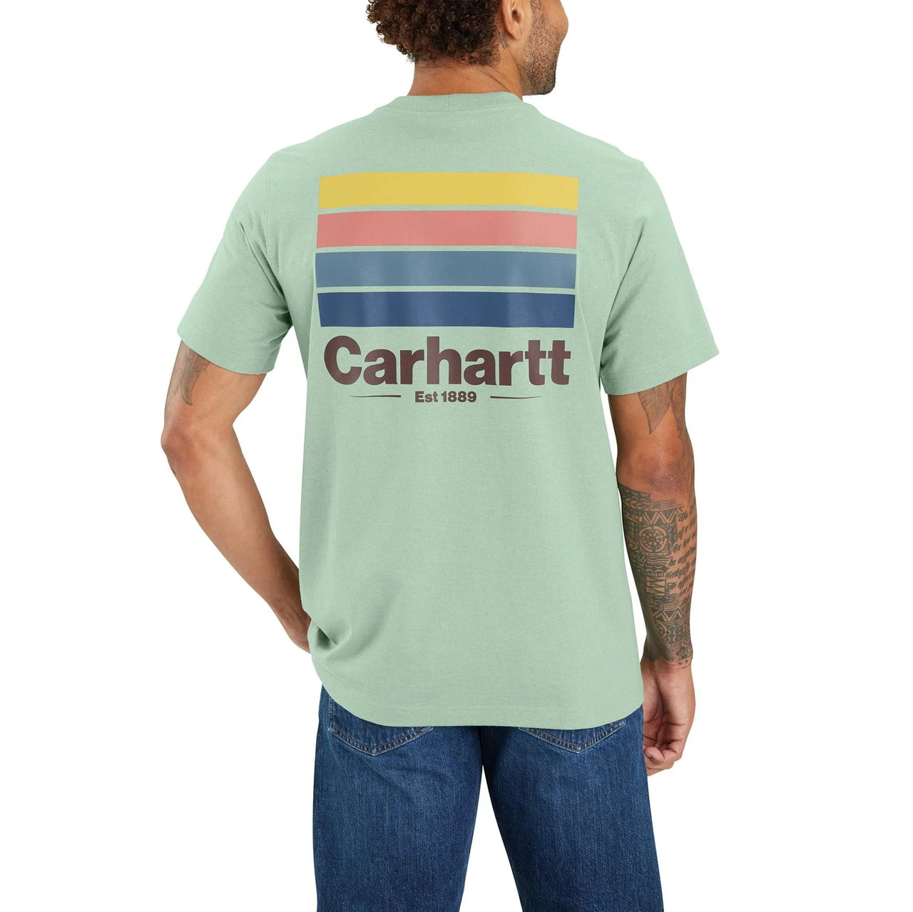Carhartt Mens Relaxed Fit Heavyweight Pocket Line Graphic Short Sleeve T-Shirt 1 Carhartt Mens Relaxed Fit Heavyweight Pocket Line Graphic Short Sleeve T-Shirt