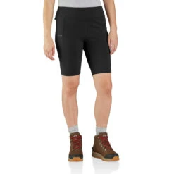 Carhartt Force Womens Black Fitted Lightweight Utility Short