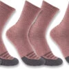 Carhartt Women's Force Logo Midweight Crew Socks, 3 Pairs