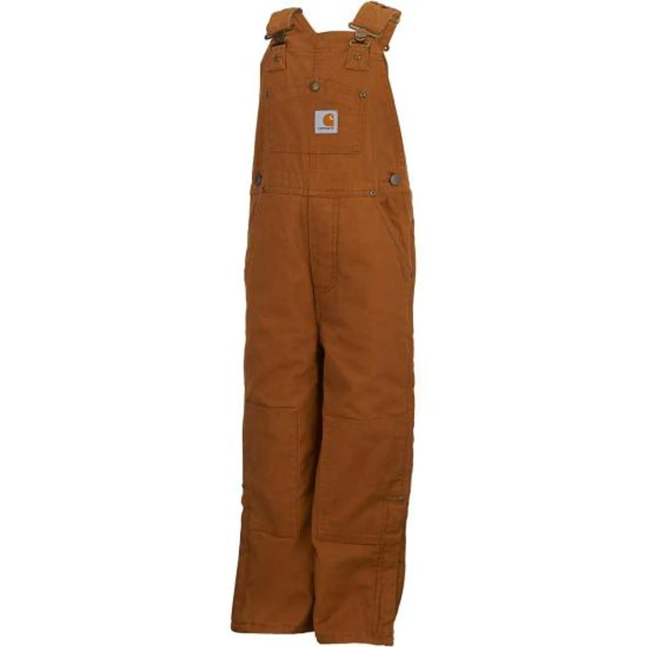 Carhartt Boys Brown Washed Duck Lined Bib Overall 1 Carhartt Boys Brown Washed Duck Lined Bib Overall