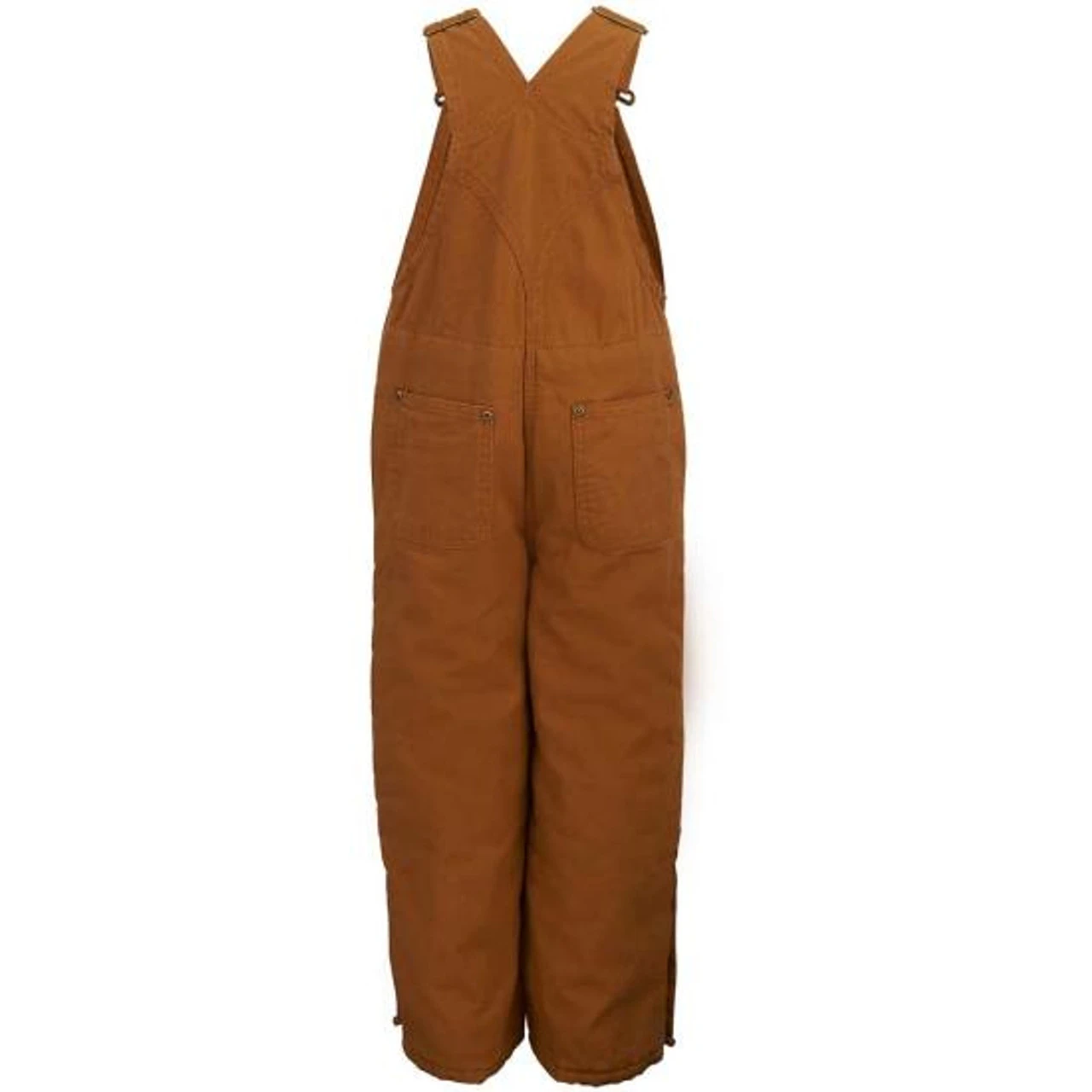 Carhartt Boys Brown Washed Duck Lined Bib Overall 2 Carhartt Boys Brown Washed Duck Lined Bib Overall - Image 2