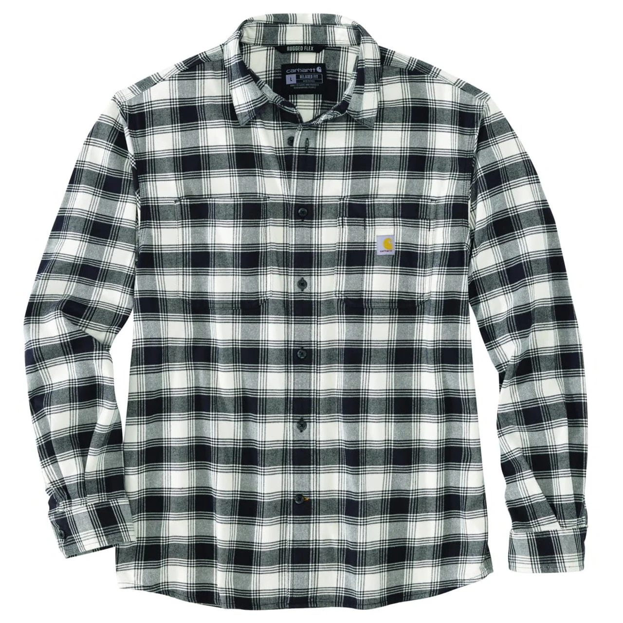 Carhartt Mens Rugged Flex Relaxed Fit Midweight Flannel Long Sleeve Plaid Shirt 3 Carhartt Mens Rugged Flex Relaxed Fit Midweight Flannel Long Sleeve Plaid Shirt - Image 3