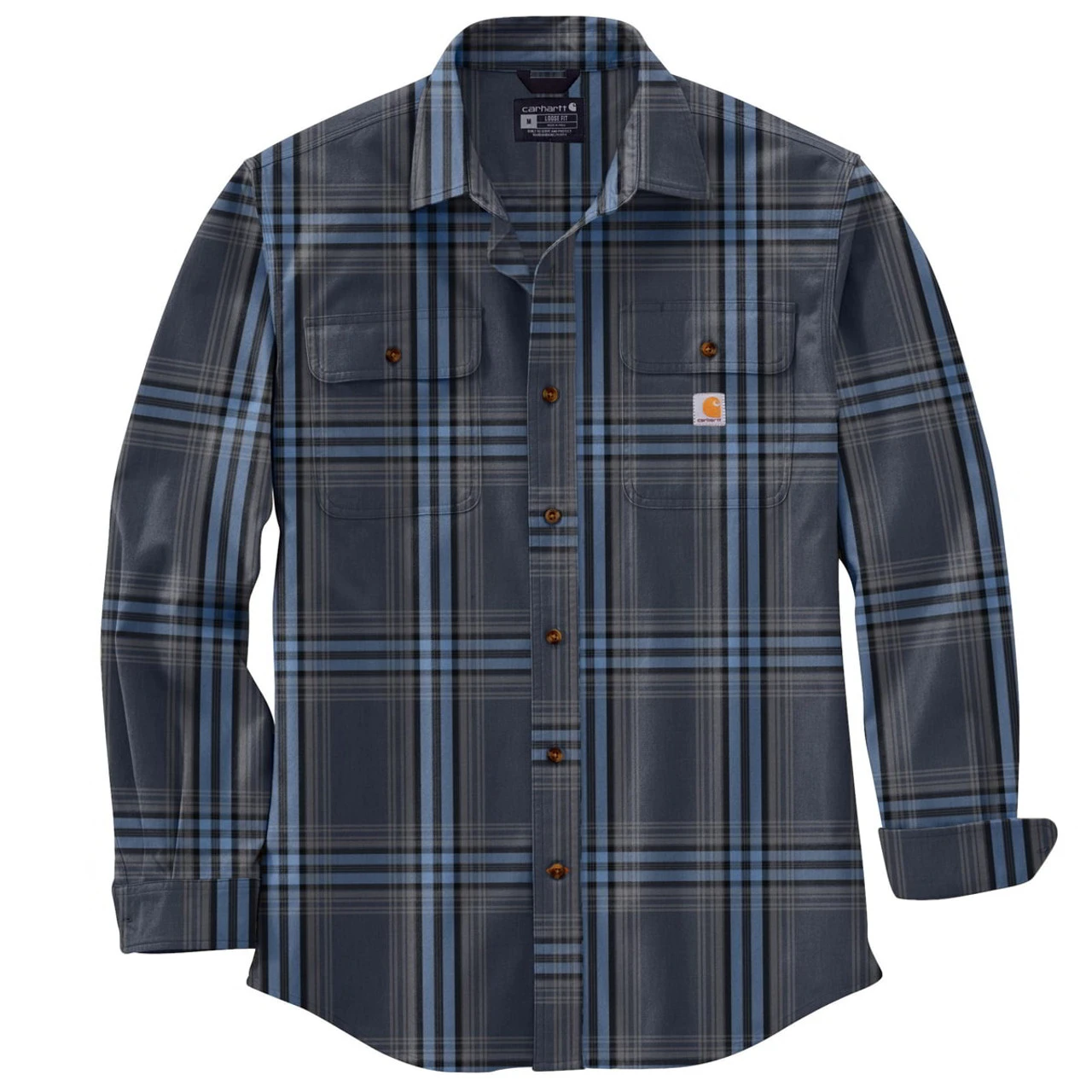 Carhartt Mens Loose Fit Heavyweight Flannel Long Sleeve Plaid Shirt 2 Carhartt Mens Loose Fit Heavyweight Flannel Long Sleeve Plaid Shirt - Image 2