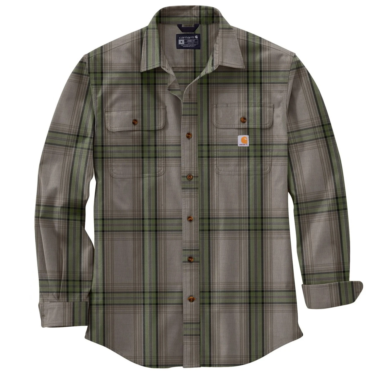 Carhartt Mens Loose Fit Heavyweight Flannel Long Sleeve Plaid Shirt 3 Carhartt Mens Loose Fit Heavyweight Flannel Long Sleeve Plaid Shirt - Image 3