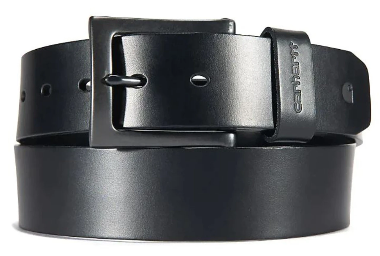 Carhartt Mens Anvil Black Leather Box Buckle Belt 1 Carhartt Mens Anvil Black Leather Box Buckle Belt