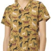  Carhartt Womens's Dog Park V-Neck Print Top