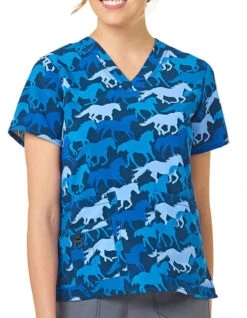 Carhartt Women's V-Neck Horse Run Print Top