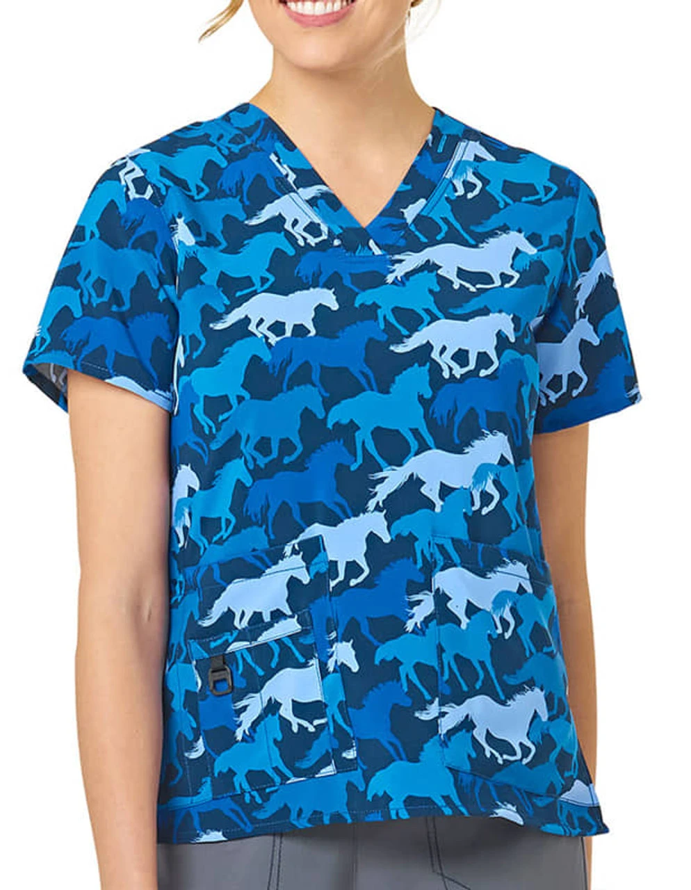 Carhartt Women's V-Neck Horse Run Print Top 1 Carhartt Women's V-Neck Horse Run Print Top