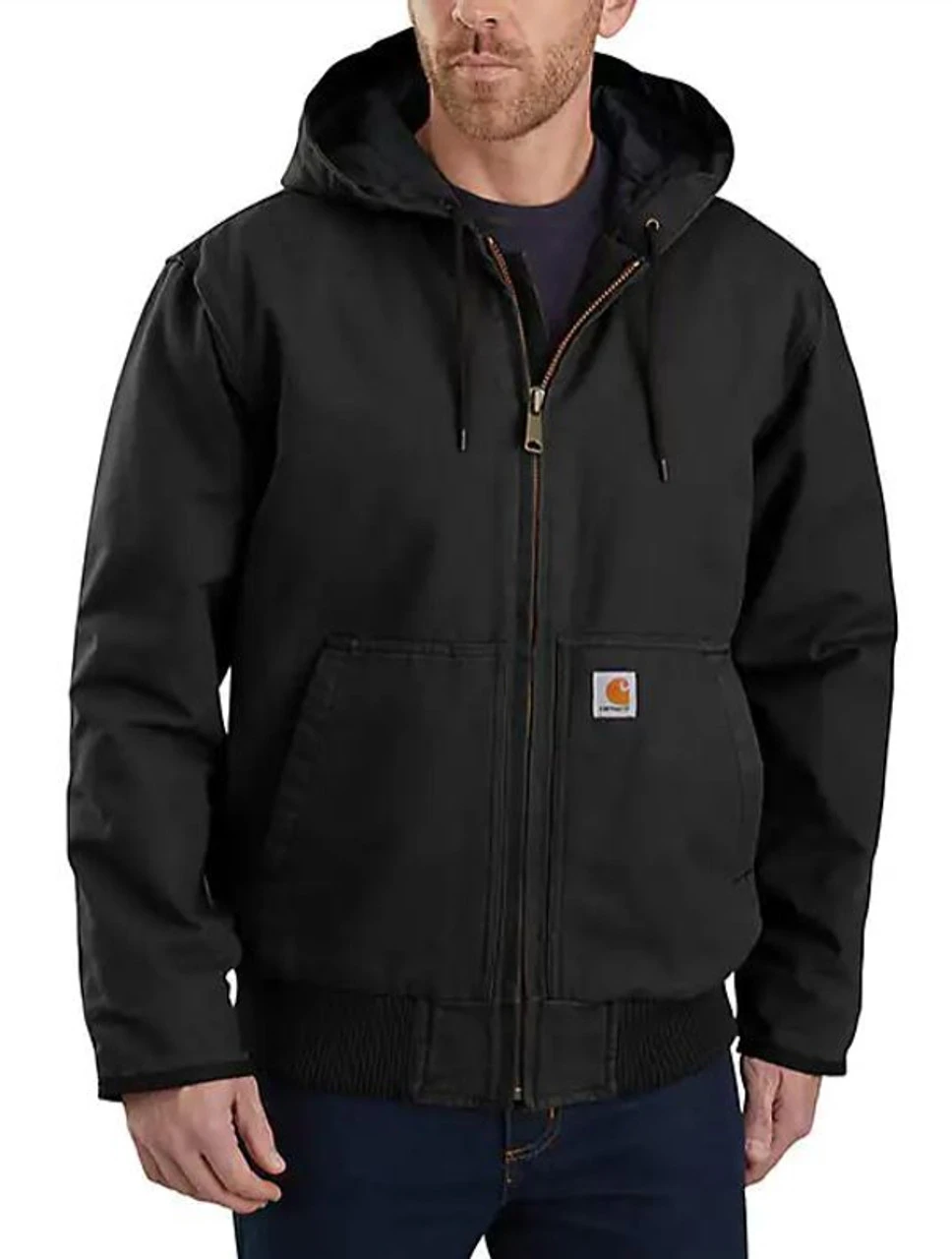 Carhartt Men's Loose Fit Washed Duck Insulated Active Jac - 3 Warmest Rating - Black 1 Carhartt Men's Loose Fit Washed Duck Insulated Active Jac - 3 Warmest Rating - Black