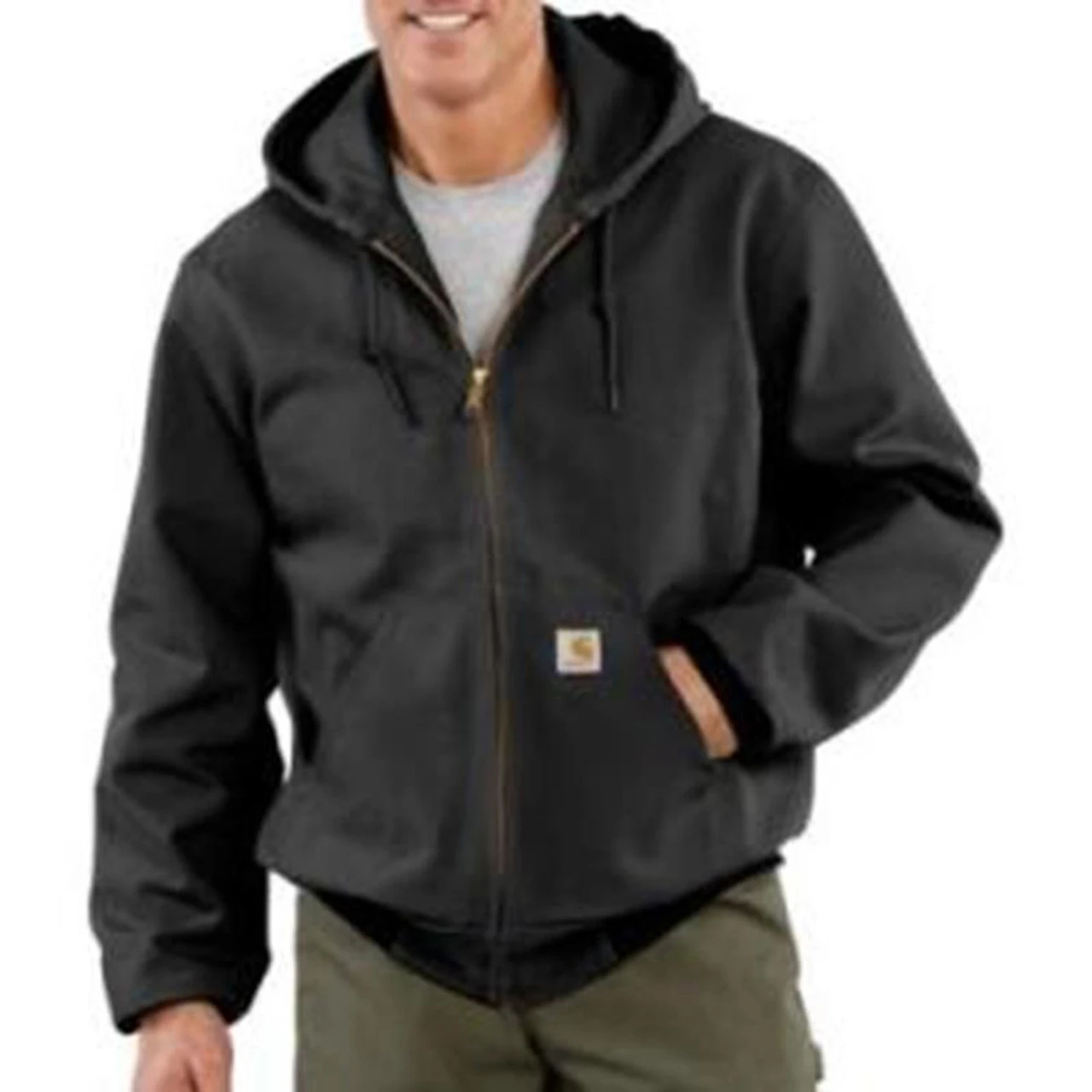 Carhartt - Mens Duck Active Thermal Lined Jacket - Black 2 Carhartt - Mens Duck Active Thermal Lined Jacket - Black - Image 2