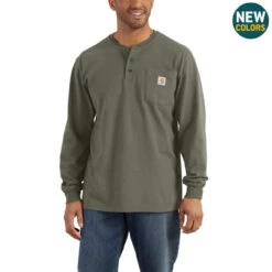 Carhartt Mens Loose Fit Heavyweight Long Sleeve Pocket T-Shirt -Carhartt Work Gear Sales Store P615665 06 41570.1630131204