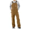 Carhartt - Mens Duck Zip-To-Thigh Unlined Bib Overall - Carhartt Brown